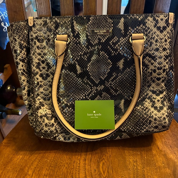 kate spade Handbags - Kate Spade Snakeskin Print Shoulder Bag Purse NWOT